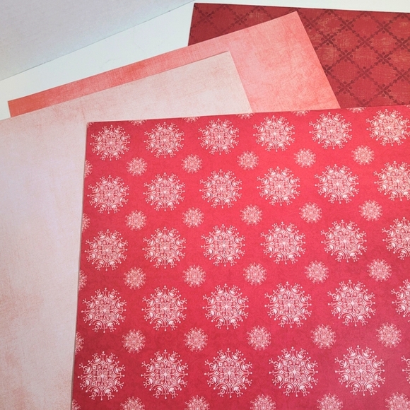 Pink and Red Scrapbook Paper Bundle - Picture 2 of 7